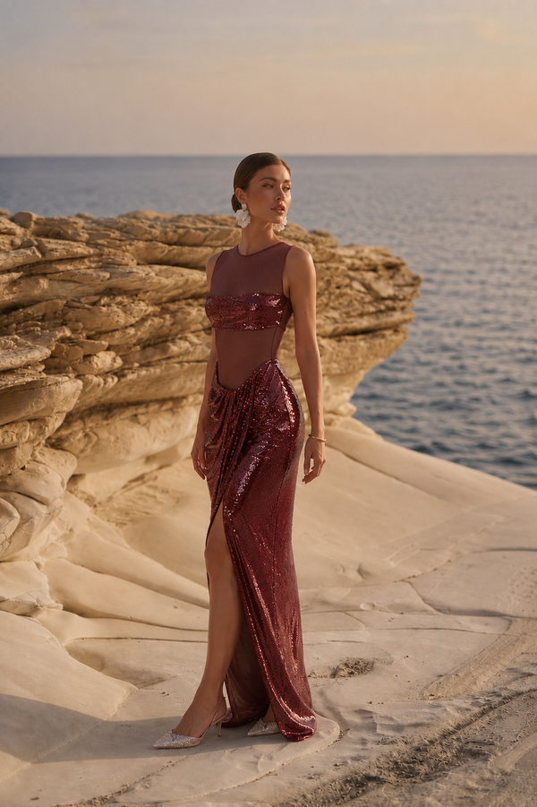 Bordeaux Evening Dress