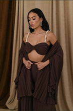 Load image into Gallery viewer, Cara Pearl Co-ord Chocolate