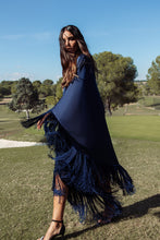 Load image into Gallery viewer, Bluebird Fringe Kaftan
