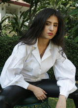 Load image into Gallery viewer, Badassery Peplum Puffed Sleeves Blouse