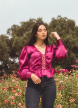 Load image into Gallery viewer, Vintage Bridget Blouse in Dew Burgundy