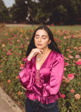 Load image into Gallery viewer, Vintage Bridget Blouse in Dew Burgundy