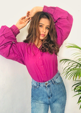 Load image into Gallery viewer, Acappella Puffed Sleeves Boss Up Shirt