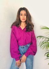 Load image into Gallery viewer, Acappella Puffed Sleeves Boss Up Shirt