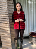 Amelia Cherry Fur Gilet
