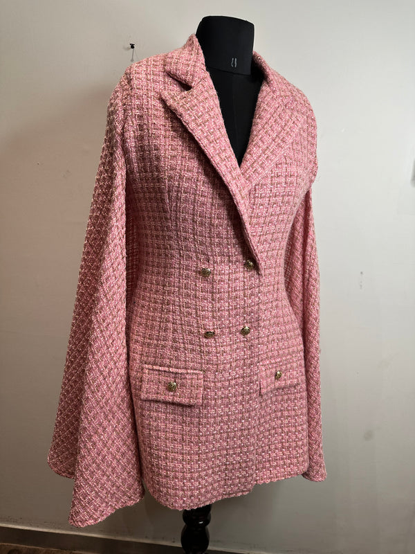 Capri Tweed Blazer in Pink