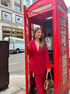 Rose Feather Pantsuit
