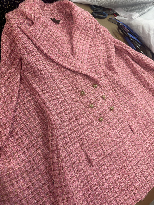 Capri Tweed Blazer in Pink