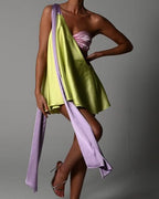 Synthia Color Block Dress