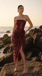 Rouge Drape Dress