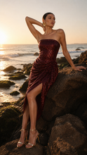 Load image into Gallery viewer, Rouge Drape Dress
