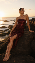 Rouge Drape Dress