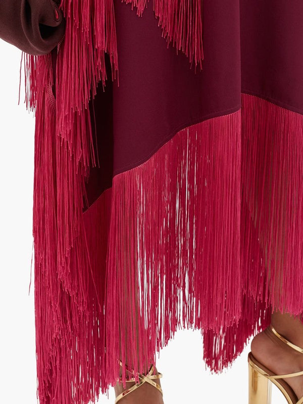 Melissa Duotone Fringe Kaaftaan