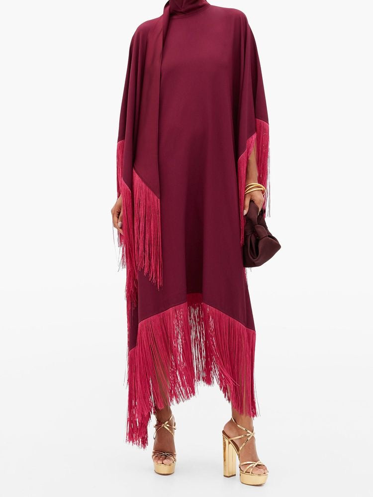 Melissa Duotone Fringe Kaaftaan