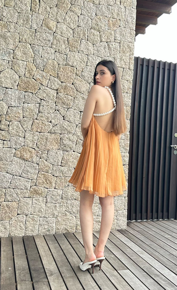 Belle Pearl Pleated Dress