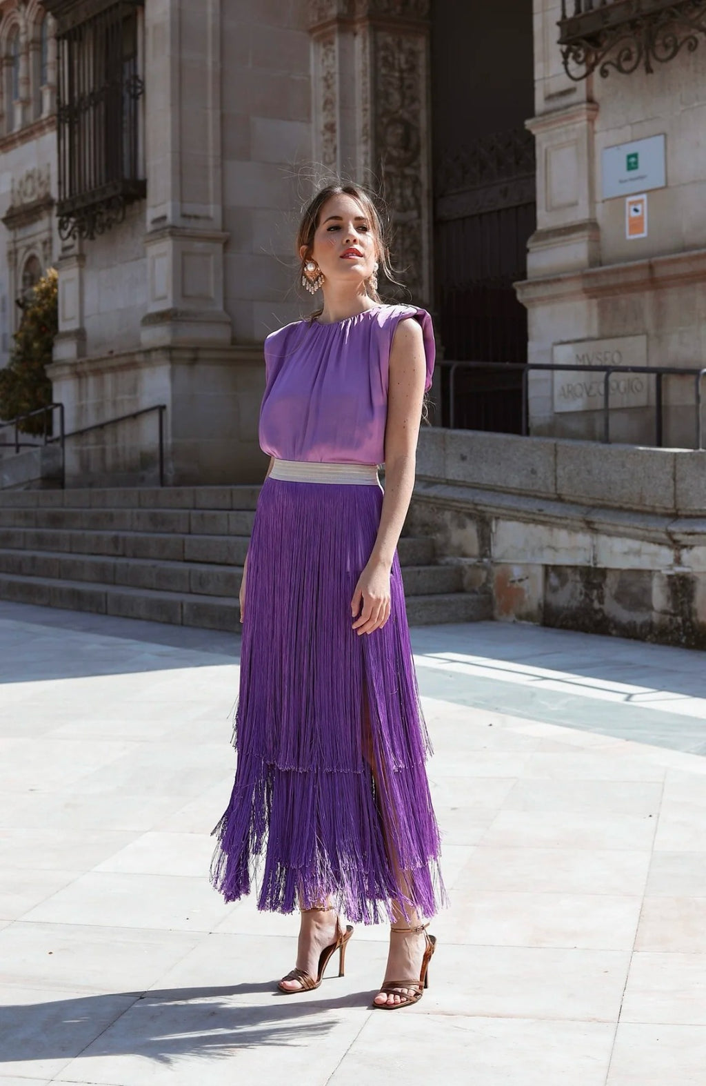 Aubergine Fringe Co ord