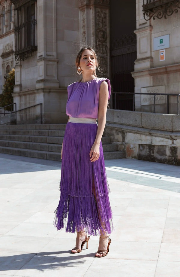 Aubergine Fringe Co ord