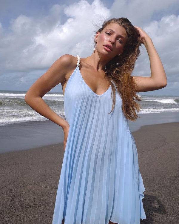 Belle Pearl Pleated Dress