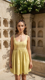 Emmeline threadwork balloon dress