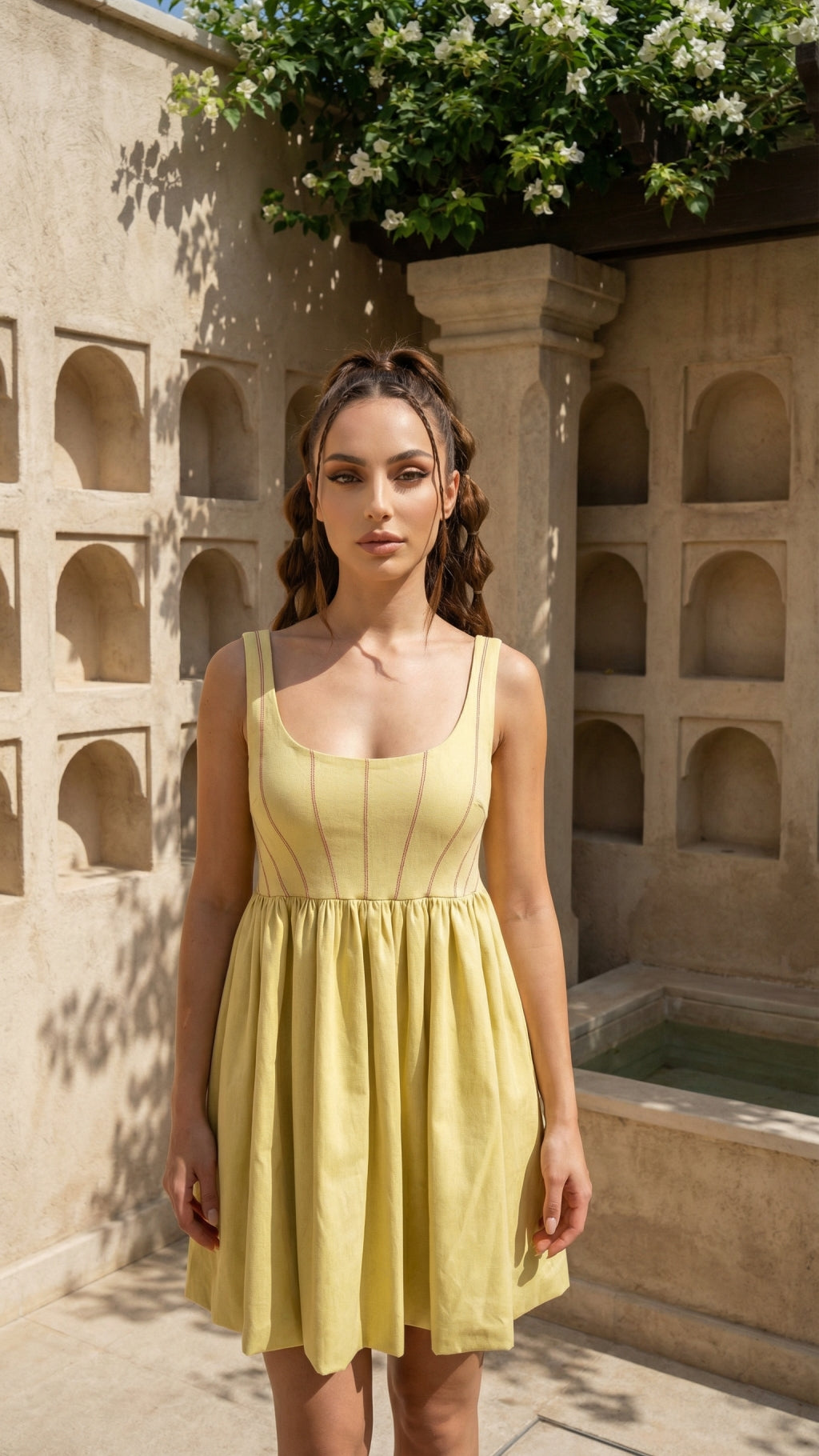 Emmeline threadwork balloon dress