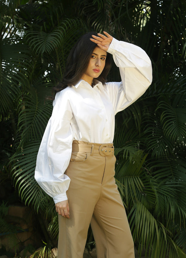 Acappella Puffed Sleeves Boss Up Shirt