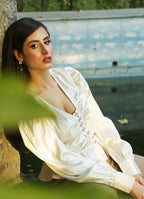 Vintage Bridget Blouse in Pearl White Moon