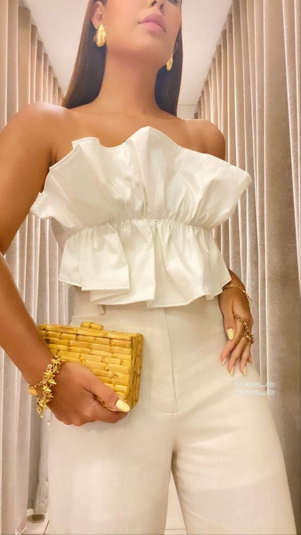 Flurred Paperbag Tube Top