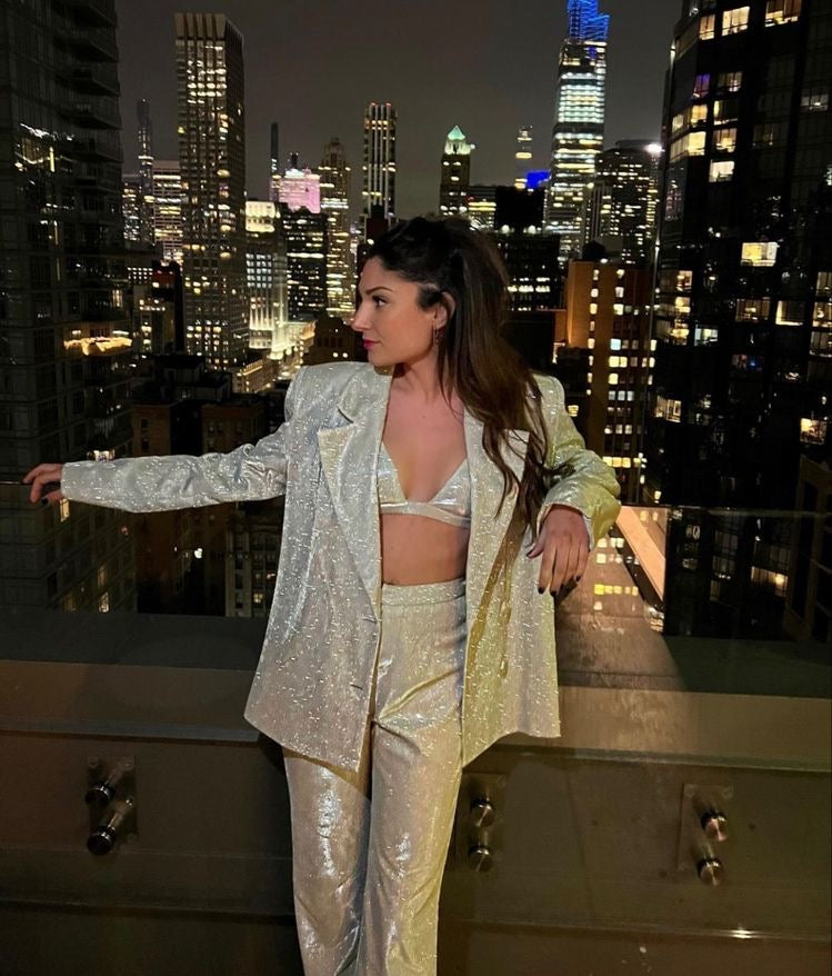 Flashing Lights Boss Up Glitter Suit
