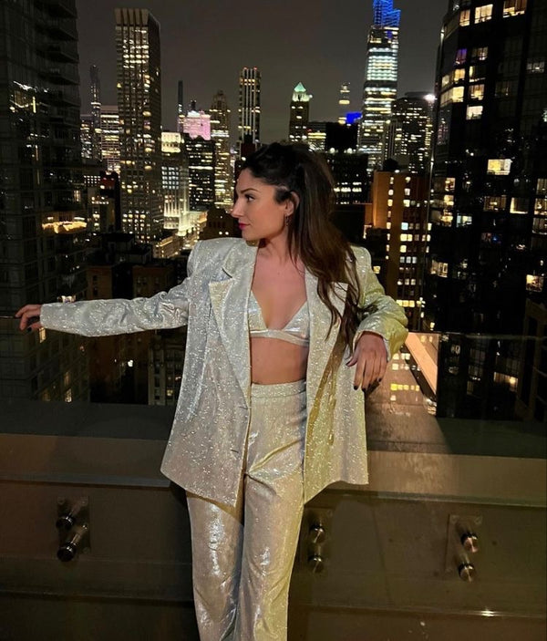 Flashing Lights Boss Up Glitter Suit
