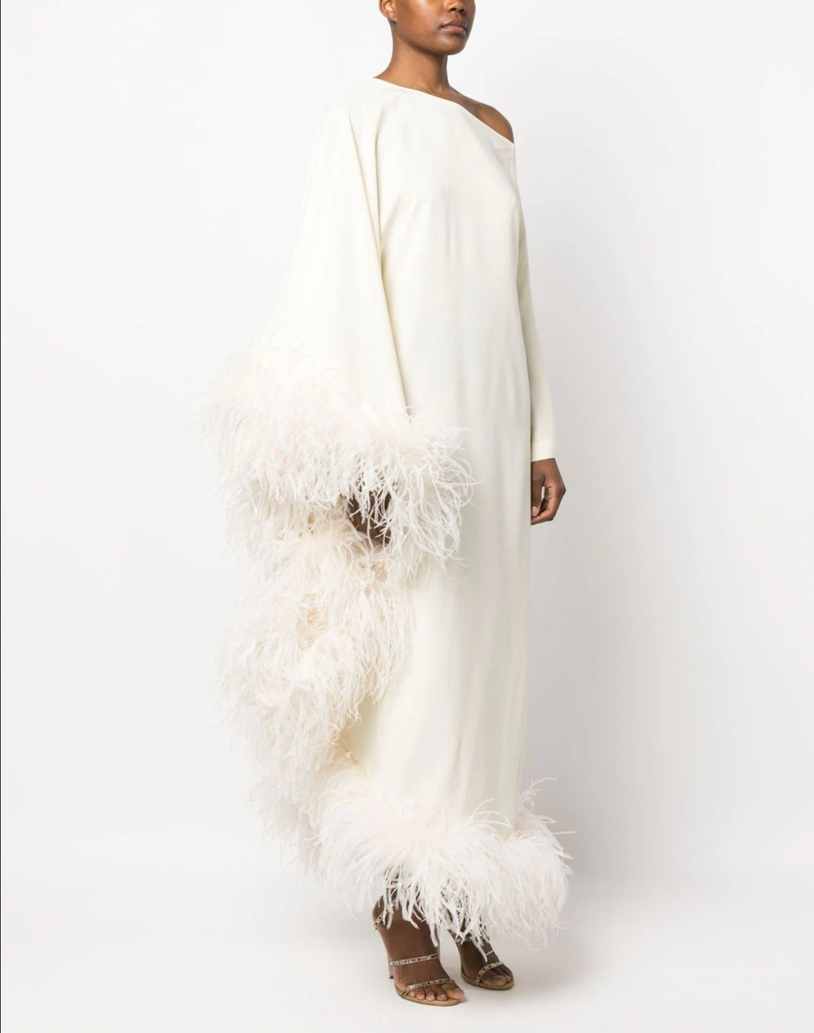 Sultry White Feather Dress