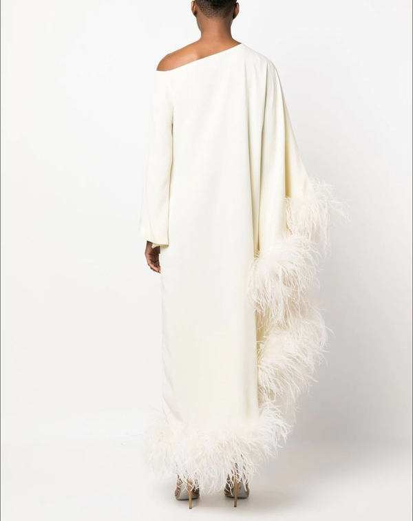 Sultry White Feather Dress
