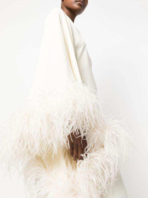 Sultry White Feather Dress