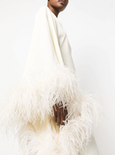 Load image into Gallery viewer, Sultry White Feather Dress
