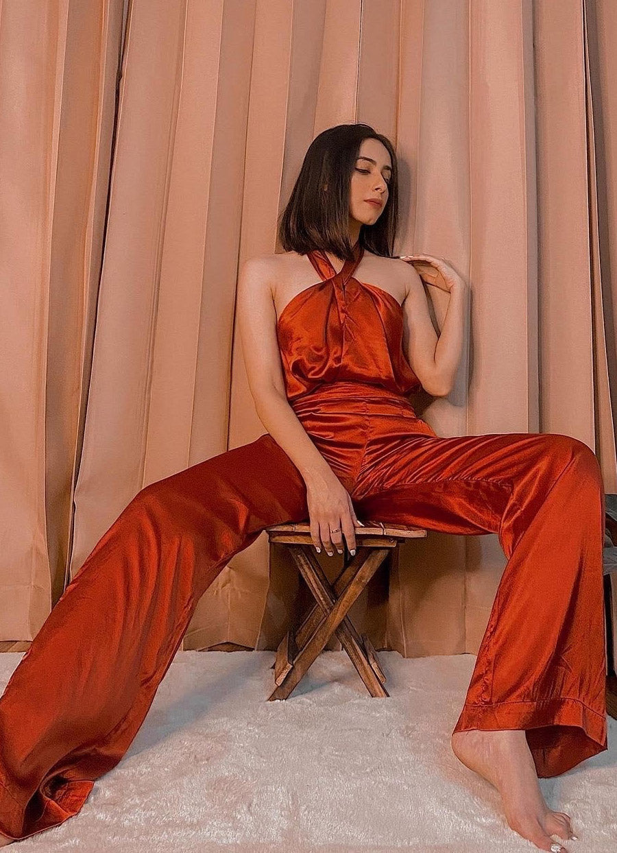 I'm Too Hot For This Co-Ord in Rusty Orange
