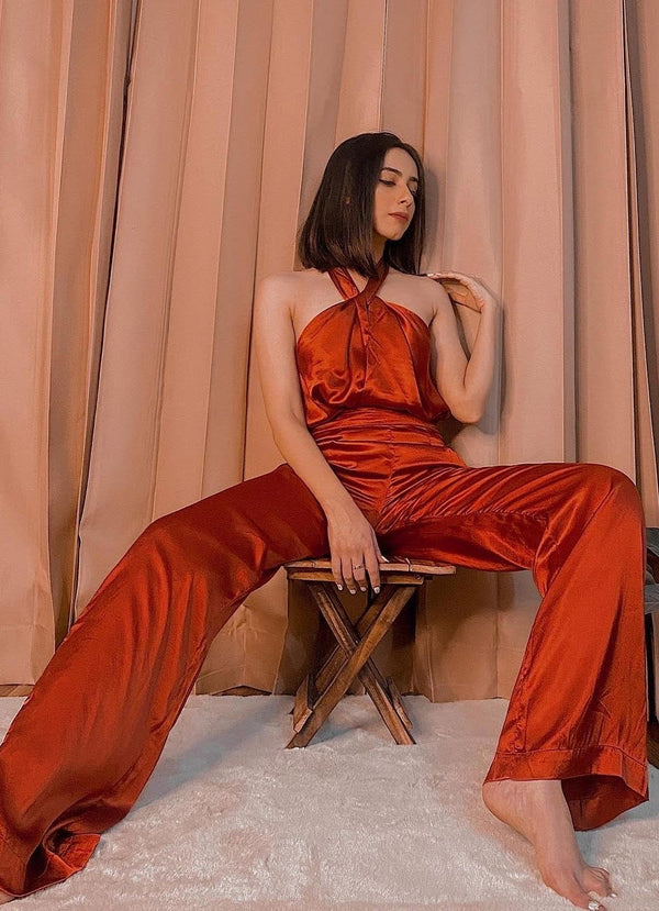 I'm Too Hot For This Co-Ord in Rusty Orange
