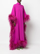 Load image into Gallery viewer, Brielle Sultry Pink Feather Dress
