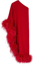 Load image into Gallery viewer, Ruby Royal Feathered Dress
