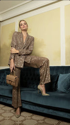 Glam Sequin Powersuit