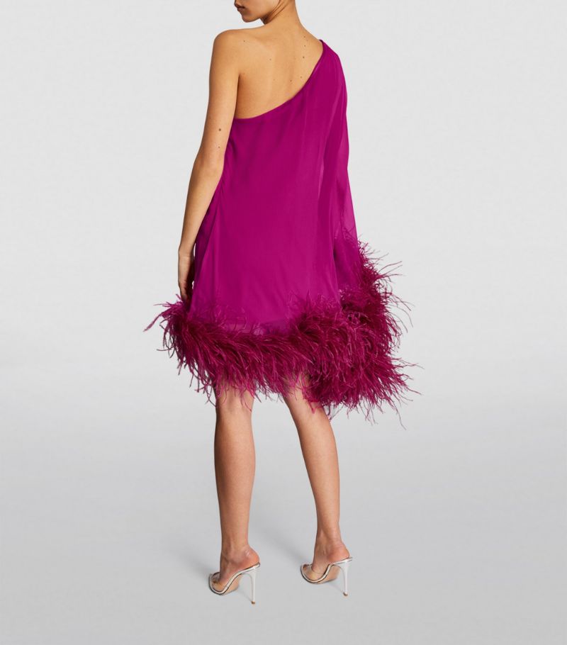 Verushka Viva Magenta Feathered Dress