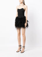 Giselle Corset Feather Dress