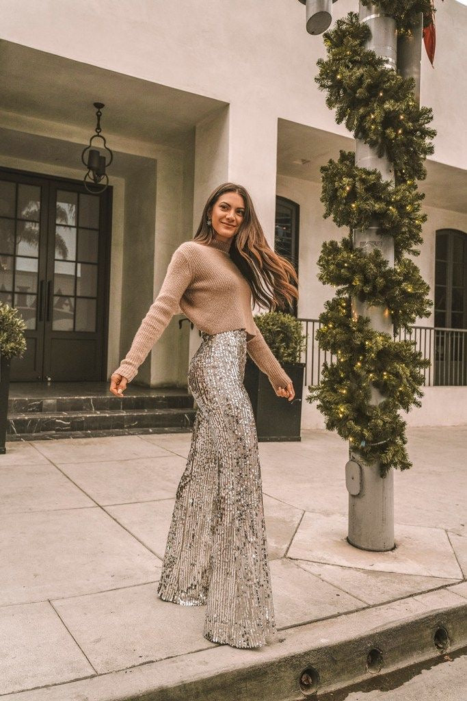 Donna Sequin Culottes