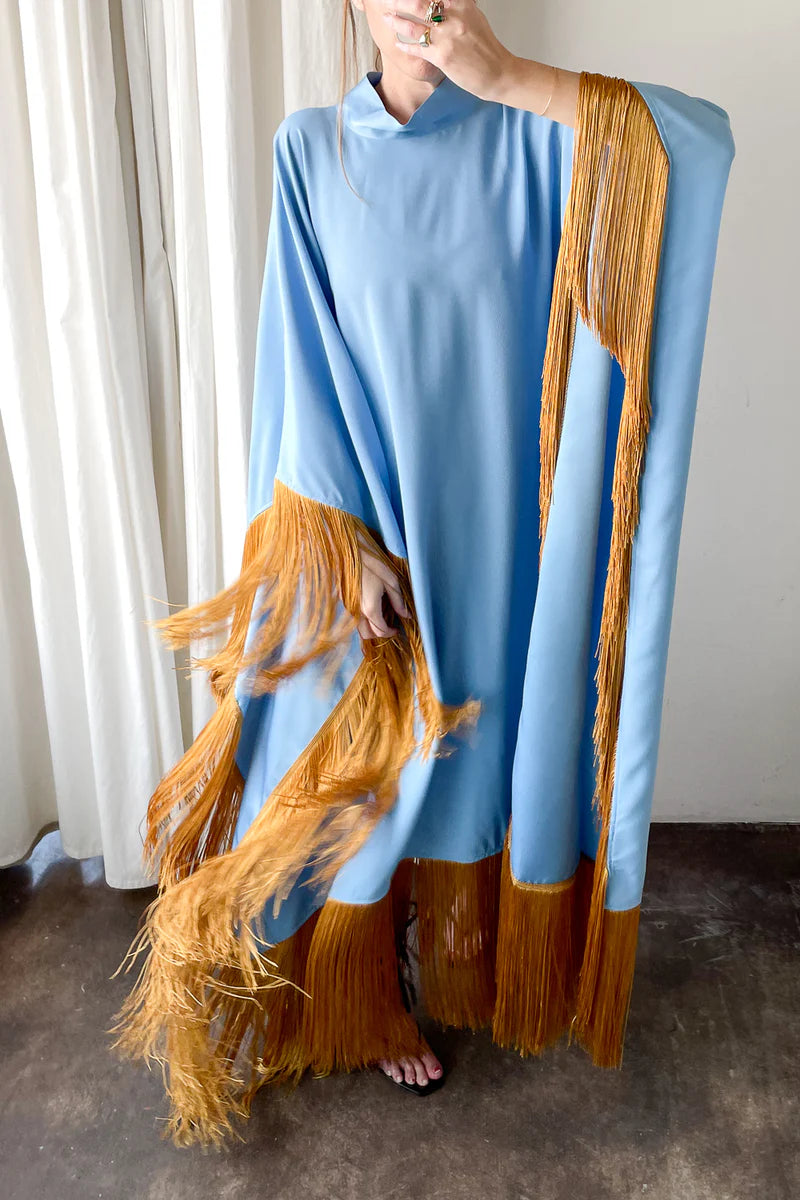 Melissa Duotone Fringe Kaaftaan