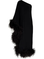 Sultry Black Feather Dress
