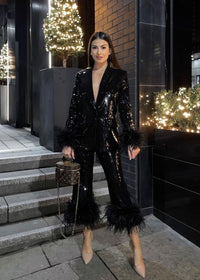 Chanel Bling Feather Co-Ord