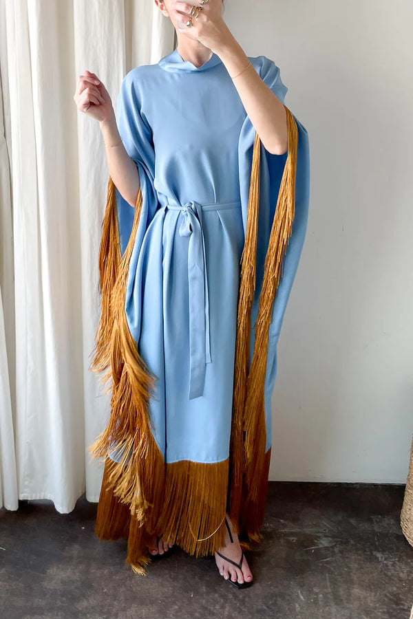 Melissa Duotone Fringe Kaaftaan