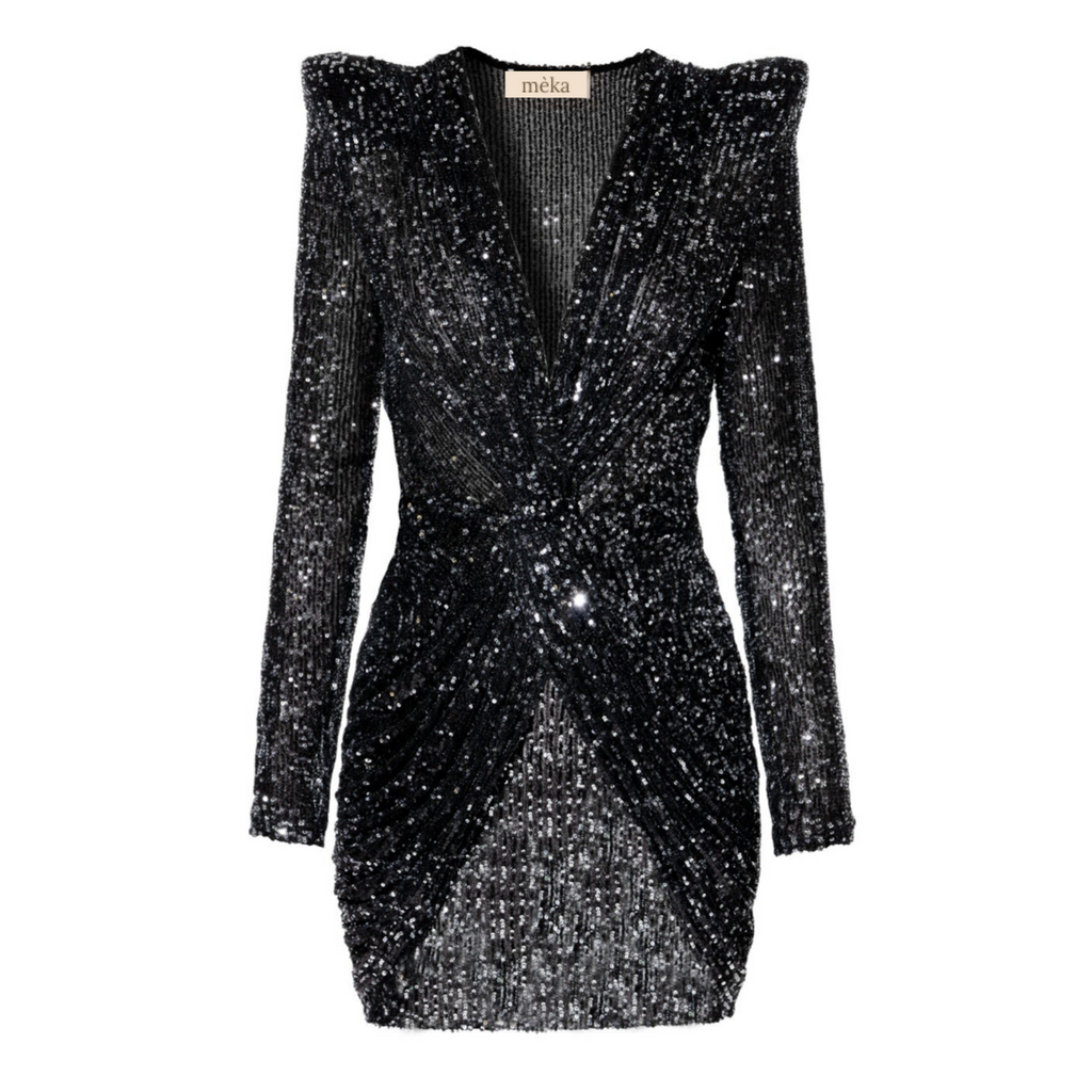 Delailah Black Sequin Dress