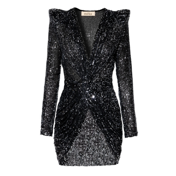 Delailah Black Sequin Dress