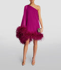 Verushka Viva Magenta Feathered Dress