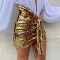 Julia Sequin Draped Skirt