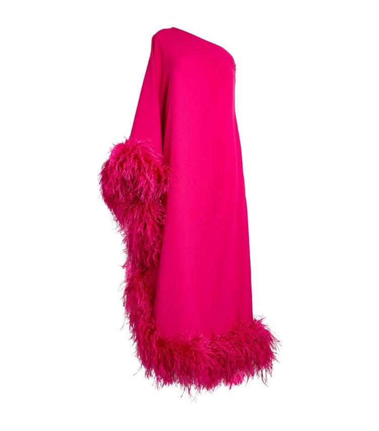 Pink Sapphire Sultry Feathered Dress